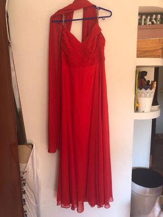 Vestido rojo largo de fiesta