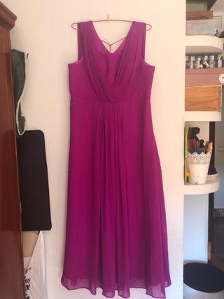 Vestido largo rosa buganvilla