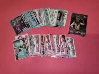 Cartas con destellos Holograficos Monster High