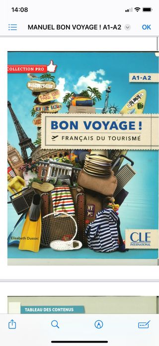 Bon voyage français du tourisme A1-A2