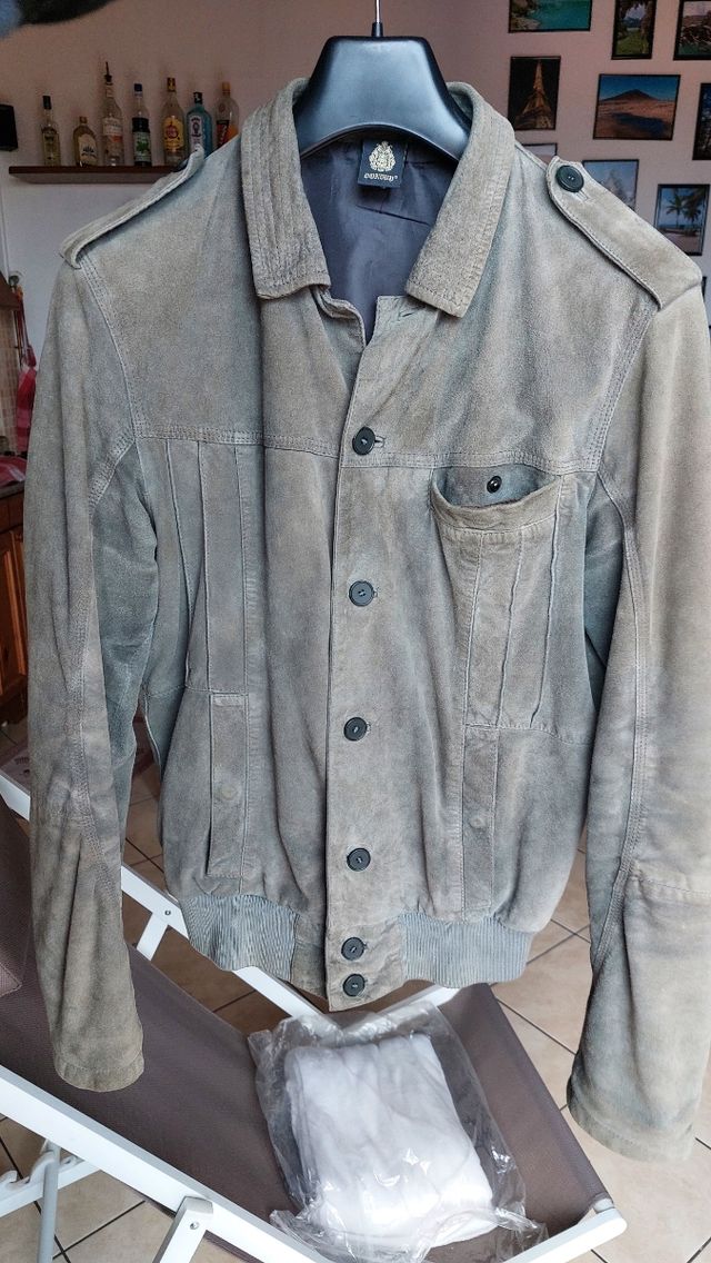 Giacca grigio scamosciata TG. 48 / M