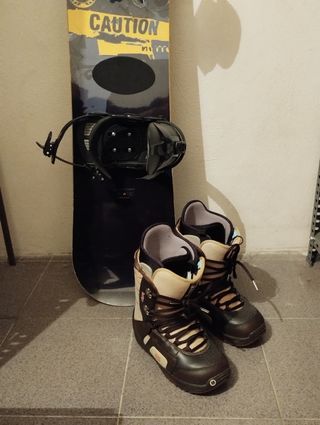 Tabla y botas snowboard