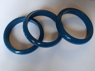 3 Bracciali rigidi Furla color petrolio