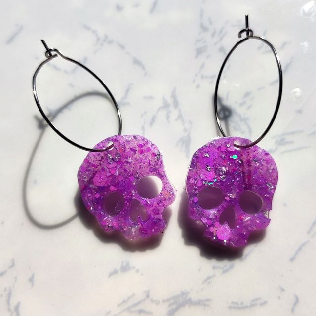 Pendientes Halloween calavera