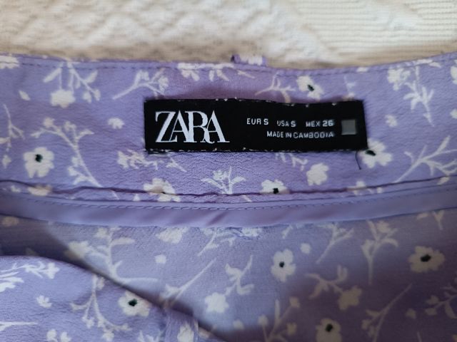 Falda morada de Zara