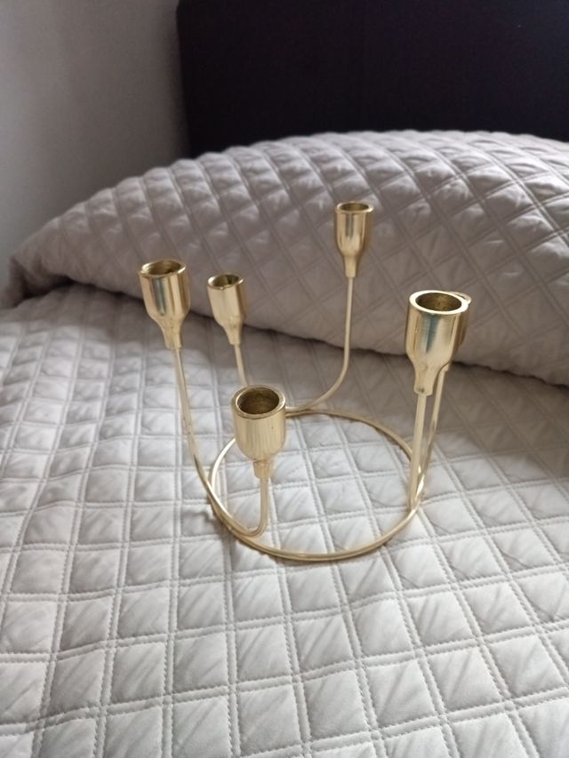 Candelabro dorado zara home