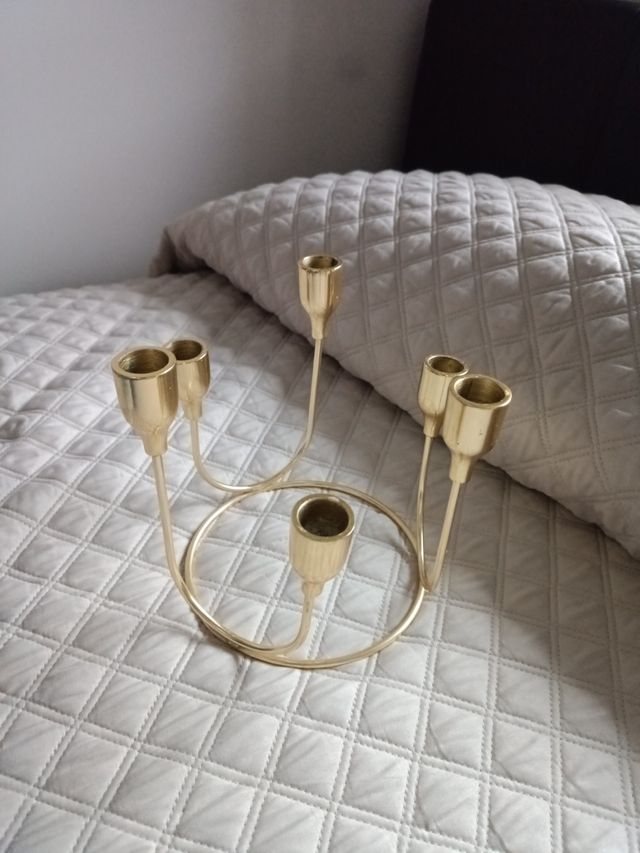 Candelabro dorado zara home