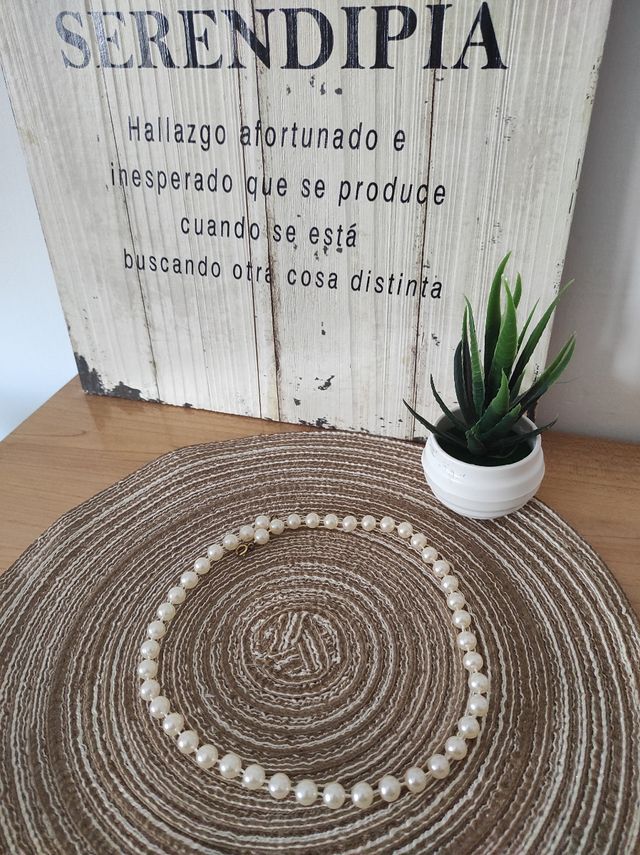 Vintage collar perlas elegante 🌸