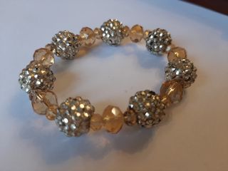 Braccialetto con elastico, color oro