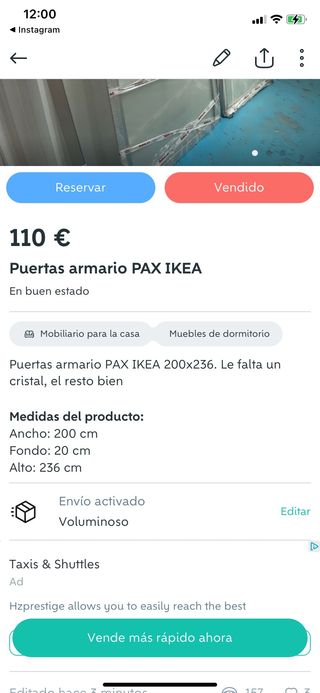 Puertas armario PAX IKEA