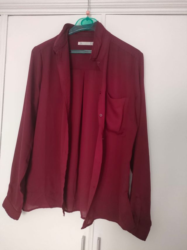 CAMISA BURDEOS - TALLA S (MUJER)