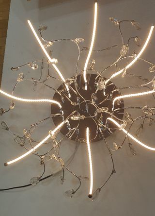 LAMPARA TECHO DISEÑO ARAÑA CRISTAL LED