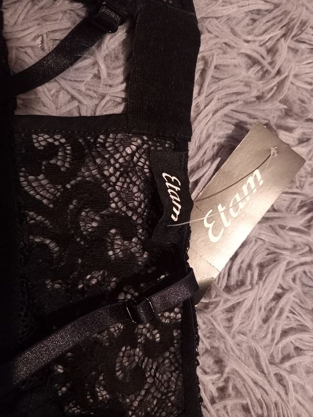 Camisón talla S negro nuevo marca Etam