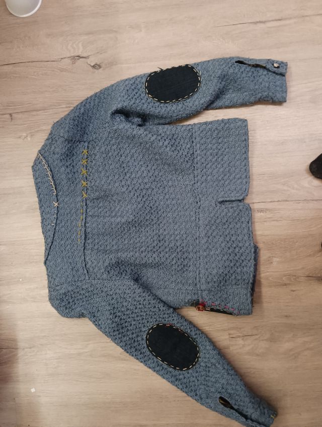 chaqueta / abrigo desigual y polipiel