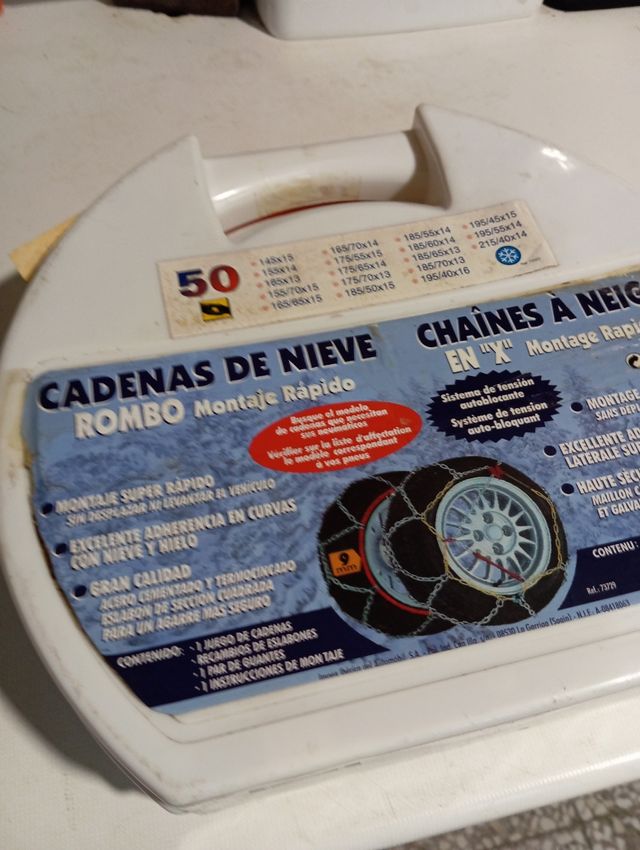 Cadenas para la nieve, rueda de coche.