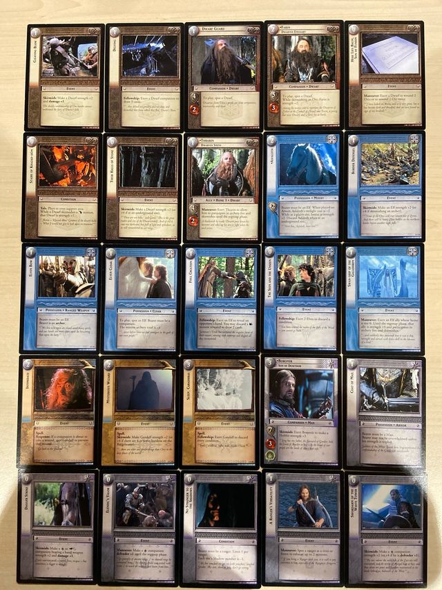 Set de 59 cartas FELLOWSHIP OF THE RING, Decipher