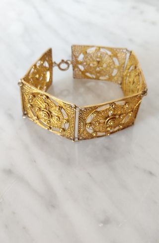 Pulsera de plata chapada. N70