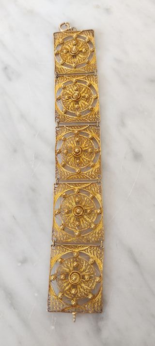 Pulsera de plata chapada. N70