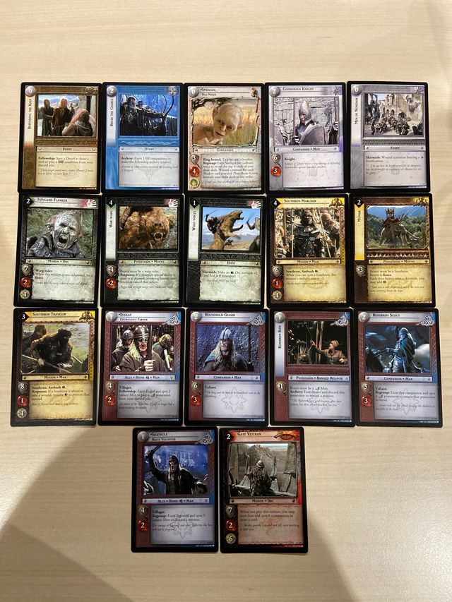 Set de 17 cartas BATTLE OF HELM'S DEEP, Decipher