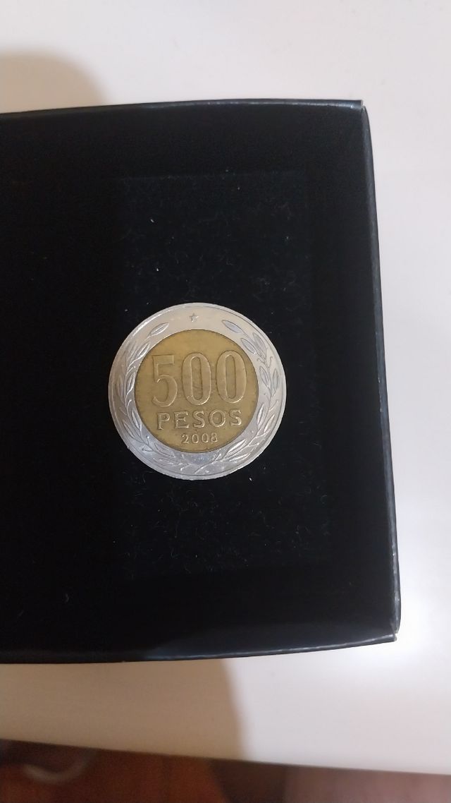 moneda de 500 pesos de República de Chile de 2008