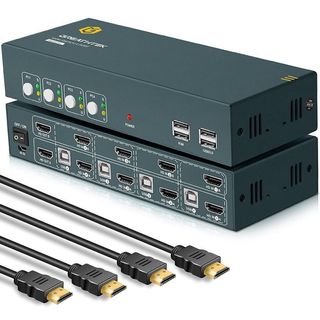 KVM Switch 2 Monitores 4 Puertos 4K@60Hz