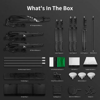 Kit de iluminación para fotografía, 3 SoftBox
