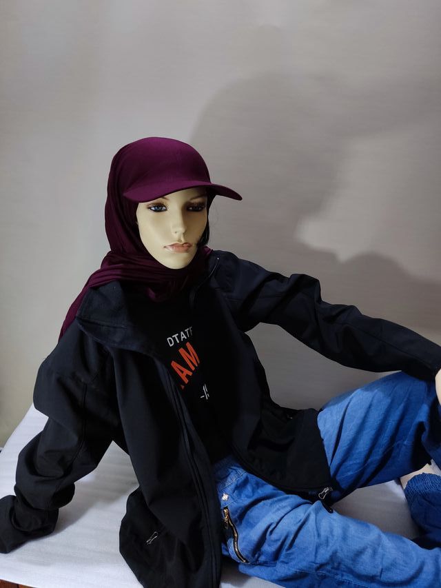 ❇️Bufanda larga con gorro de béisbol, deportiva