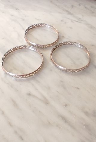 Pulseras plata. N77