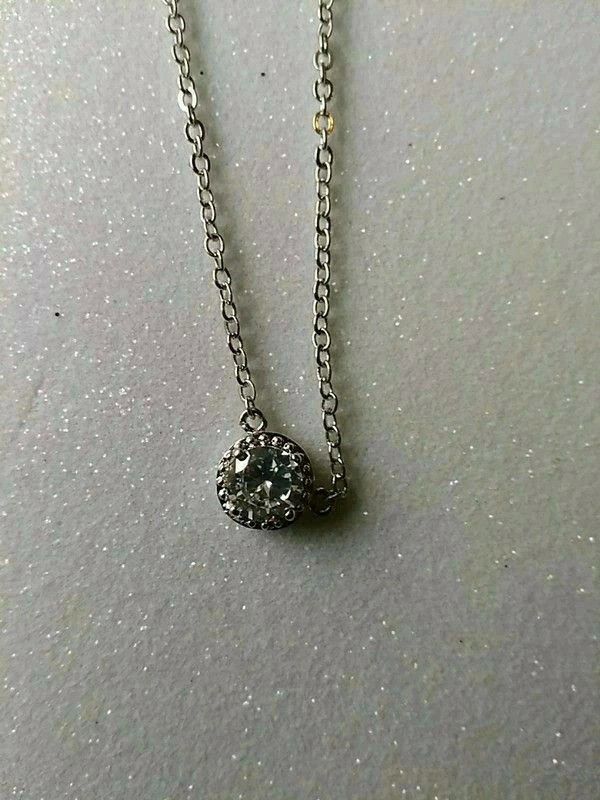 Circonita lujo cadena corta.