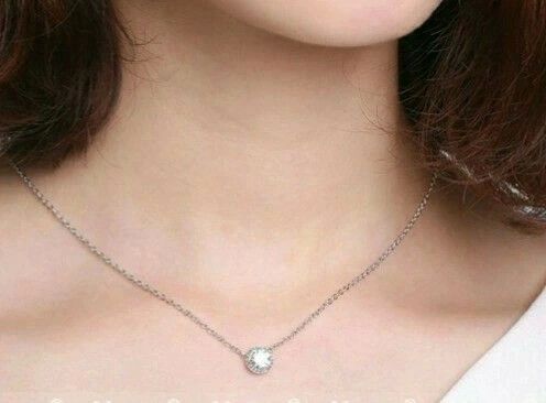 Circonita lujo cadena corta.