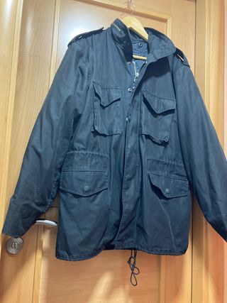 Parka militar americana negra talla M Rebajada!!!!