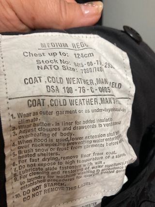 Parka militar americana negra talla M Rebajada!!!!