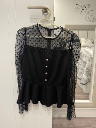 Blusa mangas acampanada