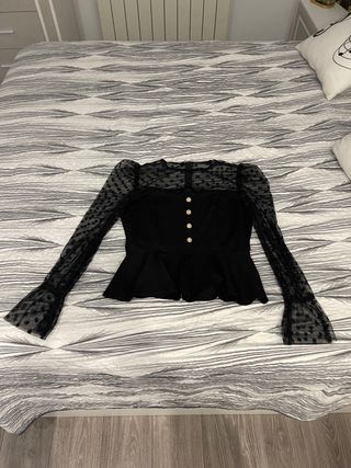 Blusa mangas acampanada