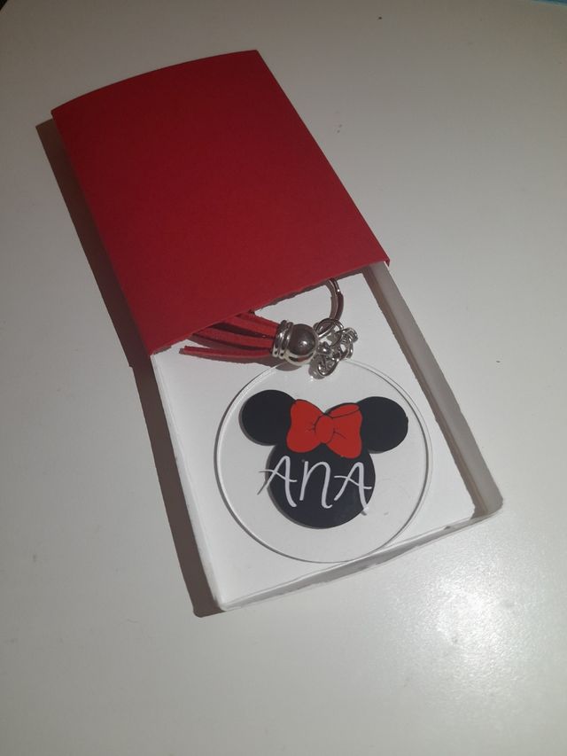 Llavero Minnie Nombre Personalizado
