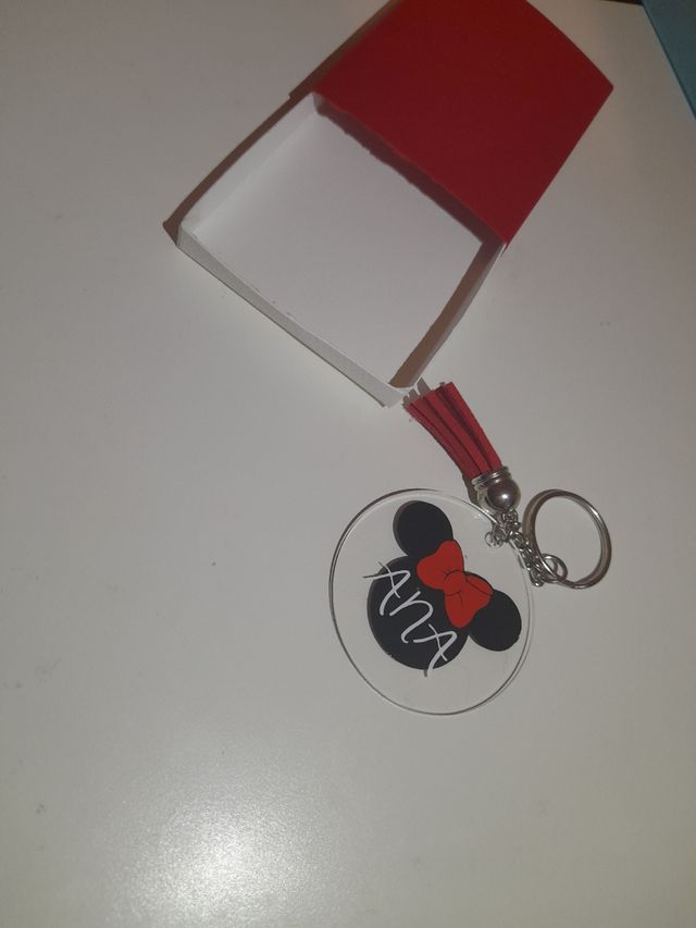 Llavero Minnie Nombre Personalizado