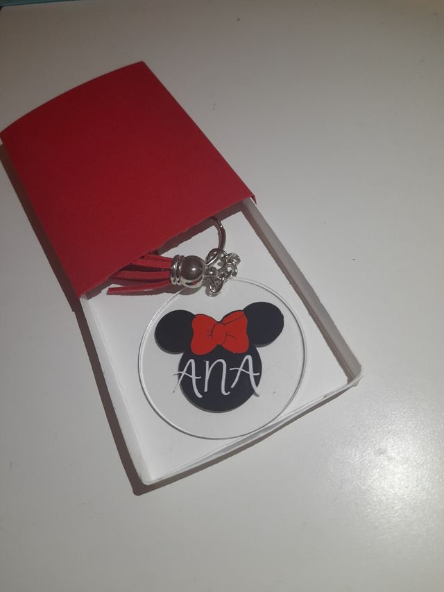 Llavero Minnie Nombre Personalizado