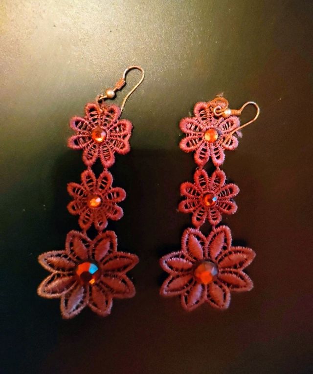 Orecchini di stoffa con gancio