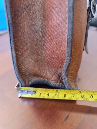 Antigua cartera de escuela o de cobrador