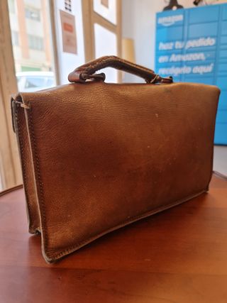 Antigua cartera de escuela o de cobrador