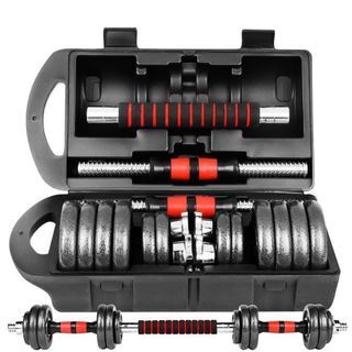 Mancuernas 3en1 de Hierro kit 30kg ajustable acero