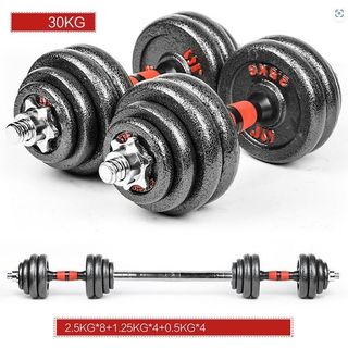 Mancuernas 3en1 de Hierro kit 30kg ajustable acero