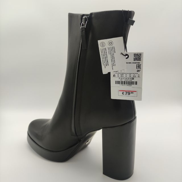 Botines de piel de Zara. Talla 41