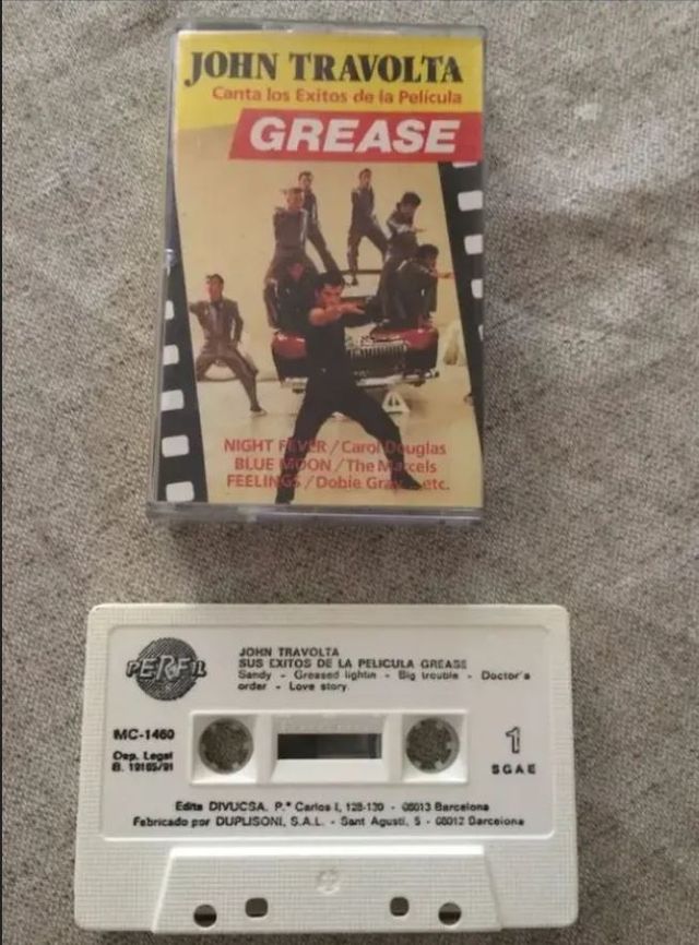 Pack 2 cintas JOHN TRAVOLTA éxitos de GREASE