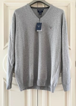 Jersey gris  lambswool/cashmere Gant 4 XL