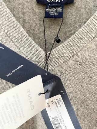 Jersey gris  lambswool/cashmere Gant 4 XL