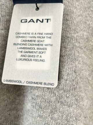 Jersey gris  lambswool/cashmere Gant 4 XL