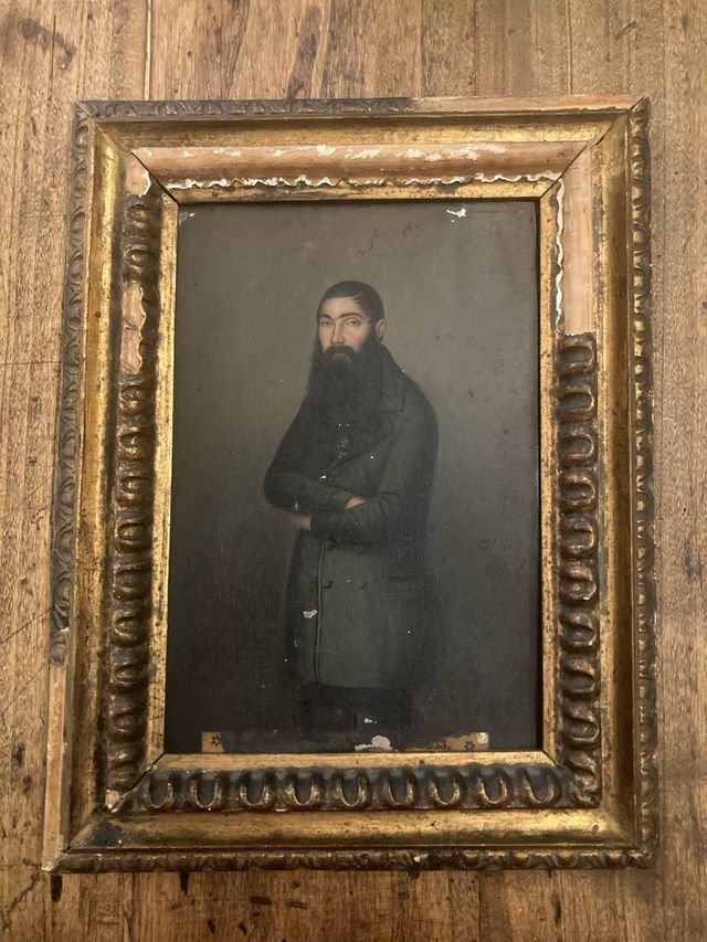 Antico Dipinto russo su metallo 1833