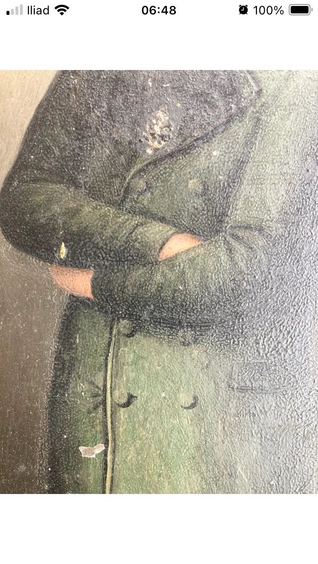 Antico Dipinto russo su metallo 1833