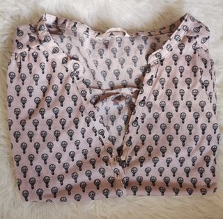 Camisa estampada algodón flores